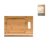 H&h Planche À Découper En Bambou Rectangulaire Avec Bord Cm28x18