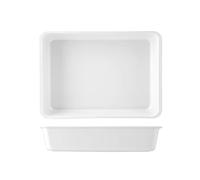 H&H Plateau avec Bord, Plastique, Blanc, 35x25x8 cm