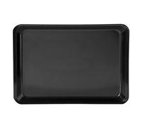 H&H Plateau avec Bord, Plastique, Noir 40x30x4 cm