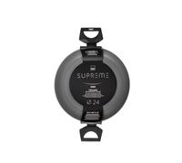 H&H, Poêle en aluminium antiadhésive Supreme - Compatible avec toutes les plaques de cuisson - Passe au lave-vaisselle - Diamètre 24 cm