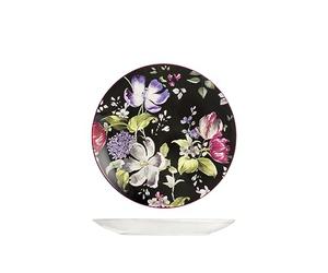 H&H Set 12 Piatti Frutta Bouquet In Porcellana Cm 20