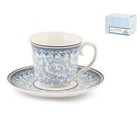 H&H Set 2 tazze caff Blue Dream in porcellana Con Piatto cc90