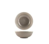 H&H Set 6 Piatti Fondi Yucatan In Stoneware Beige Cm 17