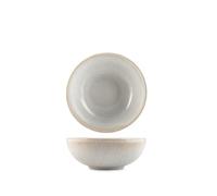 H&H Set 6 Piatti Fondi Yucatan In Stoneware Bianco Cm 17