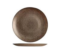 H&H Lot de 6 assiettes plates regent bronze paillettes 28 cm