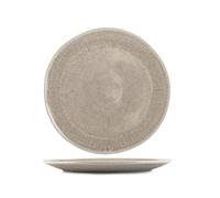H&H Set 6 Piatti Piani Yucatan In Stoneware Beige Cm 27