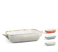 H&h Toscana Plat en porcelaine rectangulaire, 25 cm