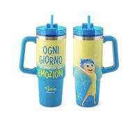 H&H Tumbler Thermique Inside Out, 0,90L, Mug en acier inoxydable 18/10, avec paille, zéro condensation, pour boissons chaudes et froides, sans BPA