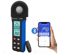 H HOLDPEAK Luxmètre Numérique Testeur pour Mesure Luminosite 400,000 Lux 5000APP, Mesureurs de Lumière, Posemètre Numérique Portable Ambiante, pour Lumière LED/Plantes, Rotatif 270º, APP Opération