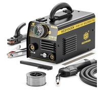 H HZXVOGEN Poste à Souder Fil Fourré Sans Gaz Mini Poste de Soudage Portable 140A 230V 3 en 1 MIG/ARC/Lift TIG Inverseur Soudeuse Équipement pour Soudage (HVM140)
