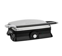 H.Koenig Grill Plancha Electrique de Table Inox Professionnel GR20, Grande surface de cuisson, Hauteur et Température réglables, Multifonction Grill de contact Barbecue Panini Viande Sandwich Pizza