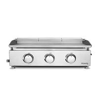 H.Koenig Plancha au gaz PLX830, 3 Brûleurs, Inox, plaque de 5mm, répartition égale de la chaleur, température jusqu’à 350°C, nettoyage facile, compatible lave-vaisselle, pieds anti-dérapants