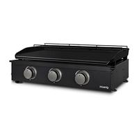H.Koenig Plancha PLX1032 au Gaz 3 Brûleurs U Acier Inoxydable, Plaque Cuisson Fonte Émaillée, Alimentation Gaz Propane ou Butane, Répartition Homogène de la Chaleur, Température réglable jusqu'à 350°C
