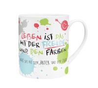 H:)PPY life 45358 Tasse XL Motif « Joie » | Tasse géante en porcelaine, 60 vec inscription en allemand | Cadeau, ami, petite amie