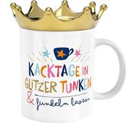 H:)PPY life 74440 Tasse à café en porcelaine, 35 ouvercle en forme de couronne, coffret cadeau, cadeau pour vous, petite amie, sœur, collègue