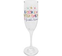 H:PPY life 74727 Flûte à champagne scintillante | Verre Secco imprimé, hauteur 22,3 cm, 20 ans une boîte cadeau | Cadeau d'anniversaire, petite amie