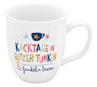 H:PPY life 74731 Tasse à expresso scintillante | Mini tasse avec inscription en allemand en porcelaine 10 adeau pour vous, petite amie, sœur, collègue