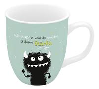 H:PPY life Tasse à expresso Monster Stark | Mini tasse avec inscription en allemand et pochettes, en porcelaine, 10 adeau d'anniversaire, petite amie | 74738
