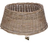 H&S Housse de décoration pour pied de sapin de Noël en bois brun 40-60 cm