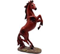 H&W Statue de Cheval Debout,Sculptures Rouges pour Hommes,35cm H Figurines en résine,Statue d'art Abstrait Figurines à Collectionner pour Le Bureau de la Maison, Le Salon, la bibliothèque