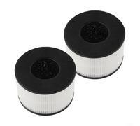 H13 True Filtre HEPA compatible avec le filtre à air Slevoo Bs-03 avec système de filtration en 3 étapes pour enlever la poussière de fumée et les poils d'animaux Finition blanche Deux unités