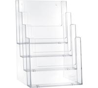 [H2352202] helit Porte-brochure de table Acrylique A5 portrait 4 compartiment