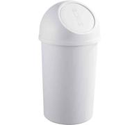 [H2401282] helit Poubelle à clapet Push 25 litres Diam 31,5 x H 61,5 cm Gris