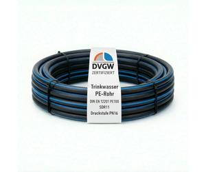 H2O-Flex Tuyau PE100 HD 32 x 3,0 mm HDPE PN16 Conduite d'eau potable DVGW 25 m Tuyau d'alimentation Tuyau d'eau d'arrosage