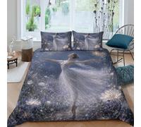 H3B8U2Y5 Ballerina Moon Housse de Couette 3 Pieces 3D, Ballet Figure Motif