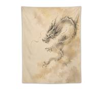 H3B8U2Y5 Encre Dragon Cloud Tapisserie Murale, Encre Asiatique, Coin Canape