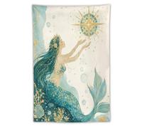 H3B8U2Y5 Sirene with Dore Soleil Tapisserie Murale, Style Aquarelle, Entree
