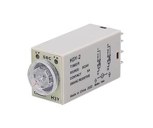 H3Y-2/H3Y-4 minuterie relais interrupteur temporisé de mise sous tension 10sec à 60min bouton rotatif réglable AC220V DC12V DC24V 5A/250VAC 1 pièces ( Color : H3y-2 Relay 8pin , Size : 5 MIN-AC220V )