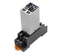 H3Y-2 Interrupteur horaire numérique pour contrôle de retard de mise sous tension avec prise de base prise en charge DC 12 V CC 24 V et AC 220 V broches en cuivre robuste (H3Y-2E DC12 V)