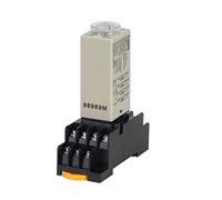 H3Y-4 1S/5S/10S/30S/60S/3M/5M/10M/30M minuterie relais temporisé AC/DC 24V 14 broches avec Base(Voltage Dc 24v,0-5 Minute)
