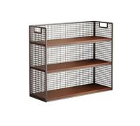 H8Q4D7N5G9 Bibliothèque Bureau Grille à 3 Niveaux étagère en Fer Support de Rangement Grande capacité for Le Bureau Cuisine Domicile(Petit)