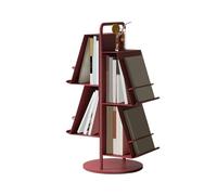 H8Q4D7N5G9 Bibliothèque Étagère créative et personnalisée en Fer sur Pied, présentoir for Magazines journaux(Red)