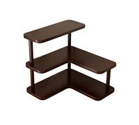 H8Q4D7N5G9 Bibliothèque Étagère de Panneau densité d'angle rétro, étagère Table Bureau, Support Rangement Ouvert à Plusieurs étages