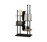 H8Q4D7N5G9 Bibliothèque Étagère de Rangement multifonctionnelle légère à 4 Niveaux en Fer et Acier au Carbone, étagère avec Base marbre