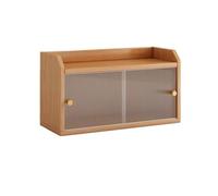 H8Q4D7N5G9 Bibliothèque Organisateur d'étagère de Bureau, bibliothèque en Panneau Artificiel avec Porte coulissante Acrylique