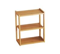 H8Q4D7N5G9 Bibliothèque Petite bibliothèque de Bureau Simple for la Maison, Support Rangement Ouvert en Bambou à 3 Niveaux