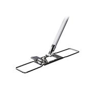 Ha-Ra Bodenexpress 42 cm en acier inoxydable avec manche en aluminium I Balai de sol robuste pour le nettoyage des sols et des murs I Balai serpillère maniable avec poignée antidérapante et manche