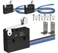HAAMNING7 2 pièces Micro-interrupteur fin course étanche 3 broches précâblé | Microrupteur fin de course étanche à levier à galet SPDT 1NO 1NC, 5 A 250 V pour électronique automobile et instruments test
