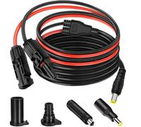 HAAMNING7 Adaptateur panneau solaire MC4 vers DC 8 mm câble d'extension, chargeur avec connecteur DC7909 vers DC8020/DC5525 pour centrale électrique portable générateur solaire