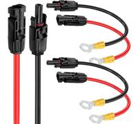 HAAMNING7 Câble pour panneau solaire à anneau en O, 10AWG Solar Panel Connecter O Ring Adaptor Extension Cable for Solar Charge Controller Solar Generator Inverter Battery Pack Charger (en anglais)