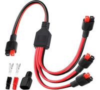 HAAMNING7 Câble répartiteur en Y pour Anderson 1 à 3, rallonge de panneau solaire 45 A, adaptateur de charge pour GZ Jackery centrale électrique Power Pole Port RV Solar Generator