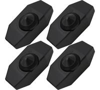 HAAMNING7 Interrupteur gradateur pour bande LED, Interrupteur rotatif pour lampes LED 1-60 Watt à gradation continue/graduable 220V (4 Pack, Noir)