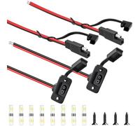 HAAMNING7 SAE Power Socket Sidewall Port Rectangulaire SAE Connecteur Rapide Harnais Adaptateur, 10AWG SAE Câble D'extension pour Panneau Solaire RV Moto Générateur Chargeur De Batterie