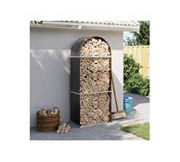 vidaXL Porte-bûches anthracite 80x45x190 cm acier galvanisé