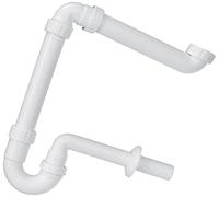 Haas Siphon de lavabo compact | DN 32 | 1 1/4" | Plastique blanc | Type 4832 | 1 pièce
