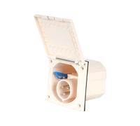 By Just4camper - Socle mâle encastrable CEE 17 pour raccordement 220 Volts 16 Ampères